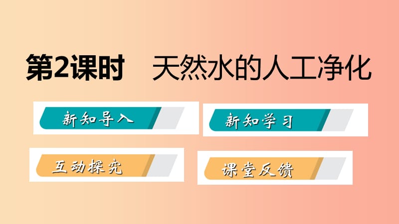 2019年秋九年级化学上册 第二单元 探秘水世界 1 运动的水分子 2.1.2 天然水的人工净化课件（新版）鲁教版.ppt_第2页