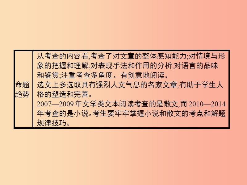 广东省2019年中考语文复习 第二模块 阅读 第7部分 现代文阅读 7.3文学类文本阅读课件.ppt_第3页