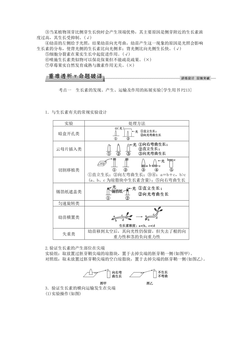 2019-2020年高考生物大一轮复习 第八单元 生命活动的调节 第30讲 植物的激素调节讲义.doc_第3页