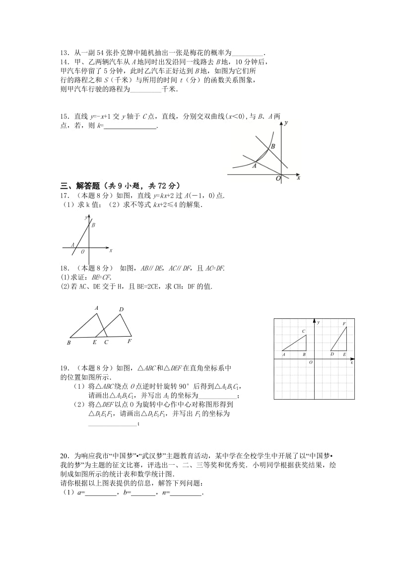 2019-2020年九年级下学期90分卷数学试题1.doc_第2页