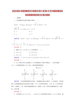 2019-2020年高考數(shù)學(xué)大一輪復(fù)習(xí) 第2章 第10節(jié) 導(dǎo)數(shù)的概念及其運(yùn)算課時(shí)提升練 文 新人教版.doc