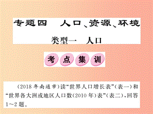 2019中考地理二輪復(fù)習(xí) 專題4 人口 資源 環(huán)境課件.ppt