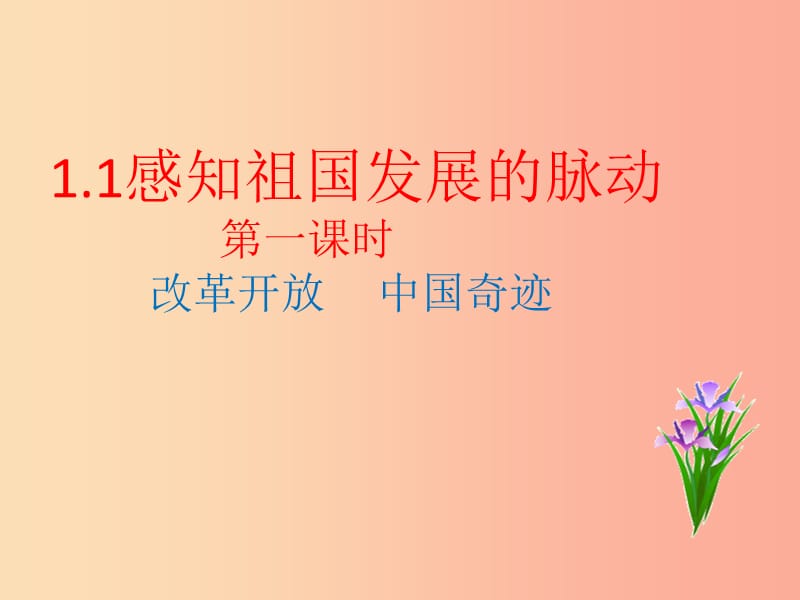 九年级道德与法治上册 第一单元 认识国情 爱我中华 1.1 感知祖国发展的脉动 第一框改革开放中国奇迹.ppt_第3页