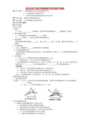 2019-2020年高二物理棱鏡 光的色散 人教版.doc