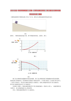 2019-2020年高考物理復(fù)習(xí) 實(shí)驗(yàn)5 探究動(dòng)能定理在（恒力做功與物體動(dòng)能變化的關(guān)系）教案.doc