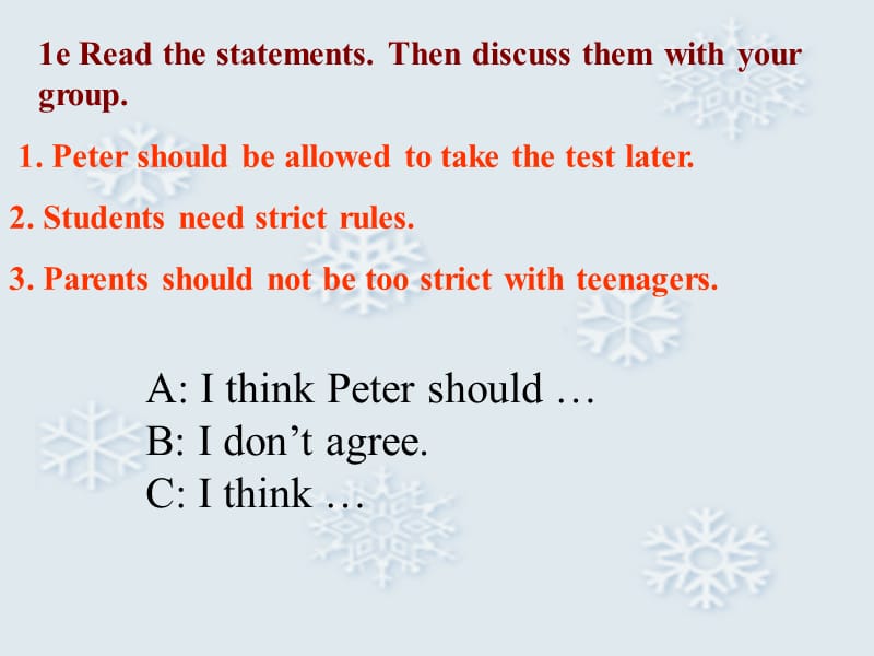 九年级英语全册 Unit 7 Teenagers should be allowed to choose their own clothes Section B-Self Check.ppt_第3页