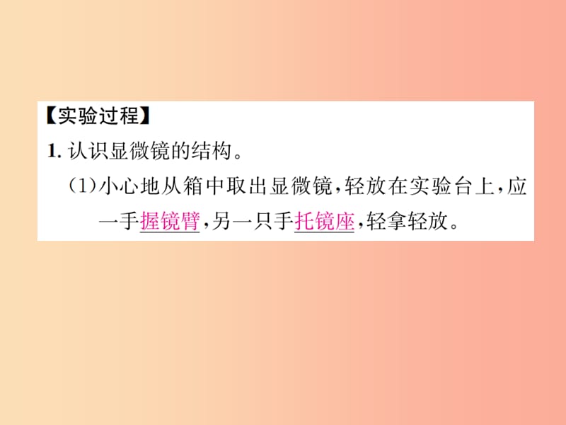 2019年秋七年级科学上册 第2章 观察生物 分组实验 练习使用显微镜课件（新版）浙教版.ppt_第3页