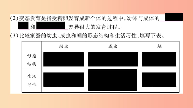 2019年八年级生物下册 7.1.2 昆虫的生殖和发育课件 新人教版.ppt_第3页