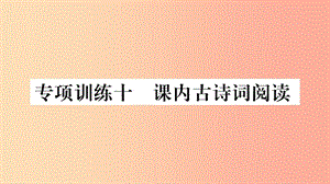 四川省2019年中考語(yǔ)文 專(zhuān)題10 課外古詩(shī)詞閱讀精練課件.ppt