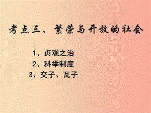 江蘇省2019屆中考歷史復(fù)習(xí) 第13課時 中國古代史考點三課件.ppt