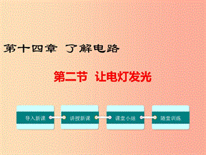 九年級物理全冊 第十四章 第二節(jié) 讓電燈發(fā)光課件 （新版）滬科版.ppt