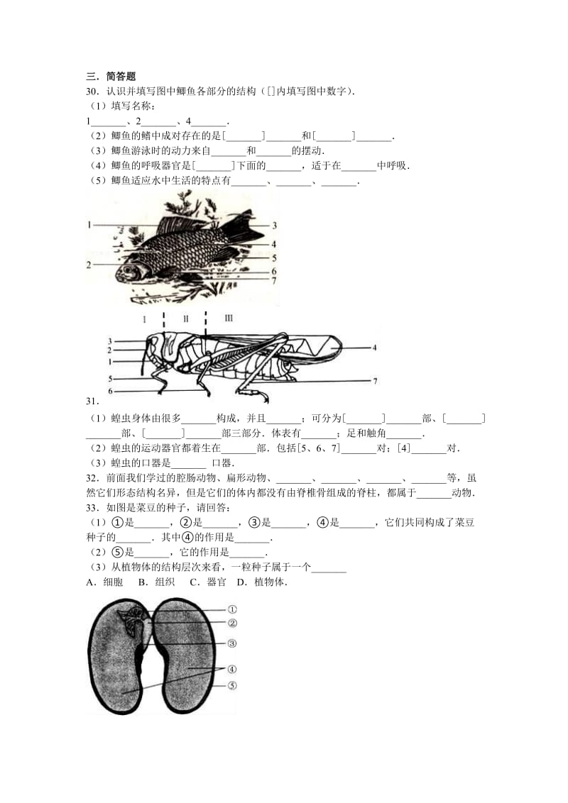 2019-2020年七年级（上）第二次月考生物试卷(VI).doc_第3页