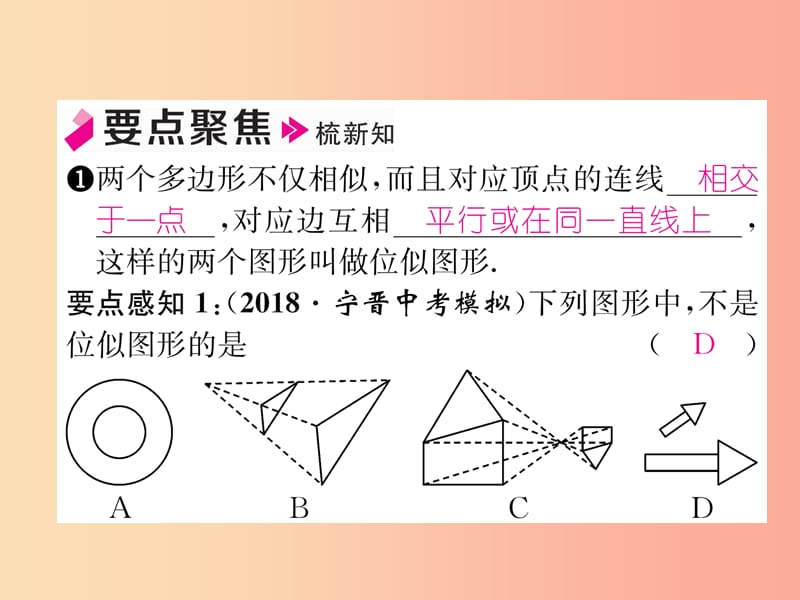 2019年春九年级数学下册 第27章 相似 27.3 位似 第1课时 位似的基本概念习题课件 新人教版.ppt_第2页