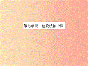 山東省2019年中考道德與法治總復習 九年級 第七單元 建設法治中國課件.ppt