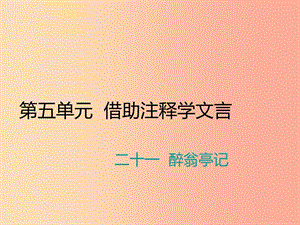 九年級(jí)語文上冊(cè) 第五單元 二十一 醉翁亭記習(xí)題課件 蘇教版.ppt