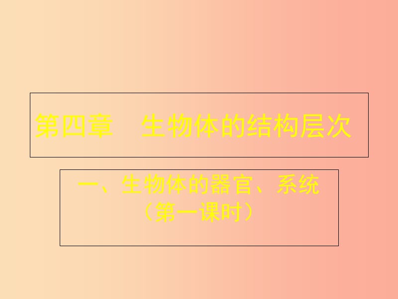 七年级生物上册 4.2生物体的器官、系统课件1（新版）北师大版.ppt_第1页