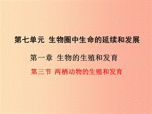 2019年春八年級(jí)生物下冊(cè)第七單元第一章第三節(jié)兩棲動(dòng)物的生殖和發(fā)育課件 新人教版.ppt