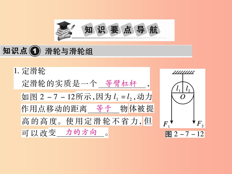 2019中考物理 第一部分 基础知识复习 第二章 力学 第7讲 简单机械（第2课时 滑轮(组)与机械效率）复习课件.ppt_第2页