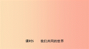 河北省2019年中考道德與法治 專題復習五 堅持依法治國 建設(shè)法治國家（課時5我們共同的世界）課件.ppt