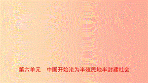 山東省泰安市2019年中考?xì)v史一輪復(fù)習(xí) 第六單元 中國開始淪為半殖民地半封建社會(huì)課件.ppt