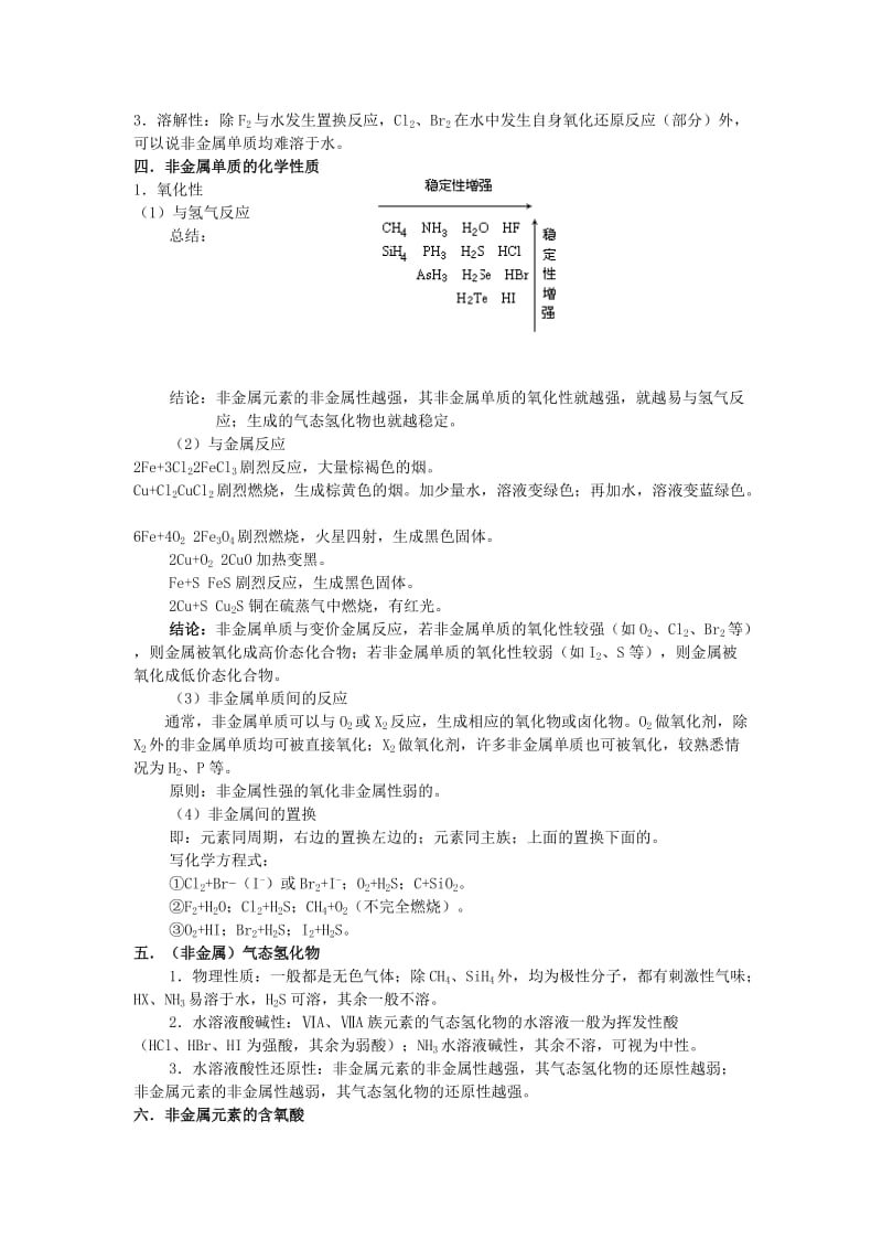 2019-2020年高考化学二轮复习 全套教学案详细解析 非金属元素及其化合物 新课标.doc_第2页