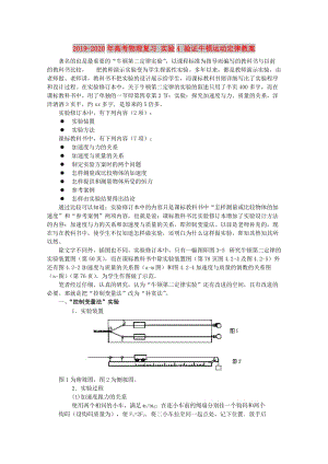 2019-2020年高考物理復(fù)習(xí) 實(shí)驗(yàn)4 驗(yàn)證牛頓運(yùn)動(dòng)定律教案.doc