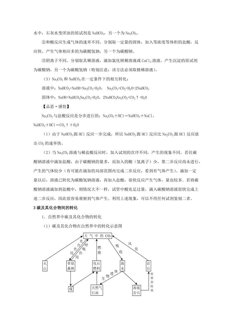 2019-2020年高考化学一轮复习 碳的多样性教案 鲁科版必修1.doc_第3页