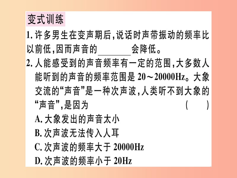 广东专用2019年八年级物理上册第二章第2节声音的特性习题课件 新人教版.ppt_第3页