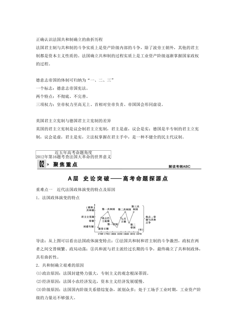 2019-2020年高考历史一轮复习讲义 第二单元 第5课时 欧洲大陆的政体改革 新人教版必修1.doc_第2页