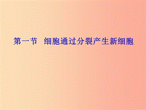 吉林省長春市七年級生物上冊 第二單元 第二章 第一節(jié) 細胞通過分裂產生新細胞課件 新人教版.ppt