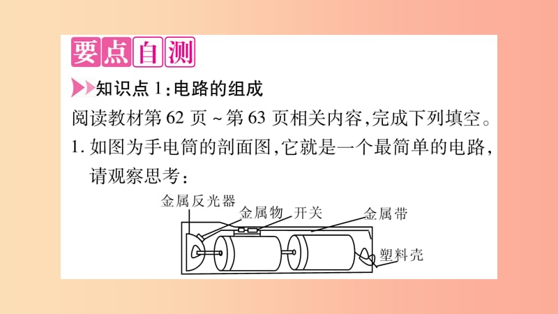 2019年九年级物理全册 第14章 第2节 让电灯发光习题课件（新版）沪科版.ppt_第2页