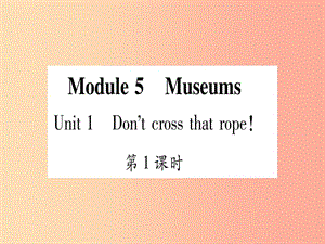 廣西2019秋九年級英語上冊 Module 5 Museums Unit 1 Don’t cross that rope習(xí)題課件 外研版.ppt