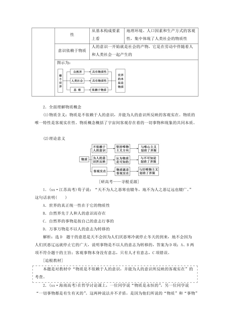 2019-2020年高考政治一轮复习 第二单元 探索世界与追求真理 新人教版必修4.doc_第2页