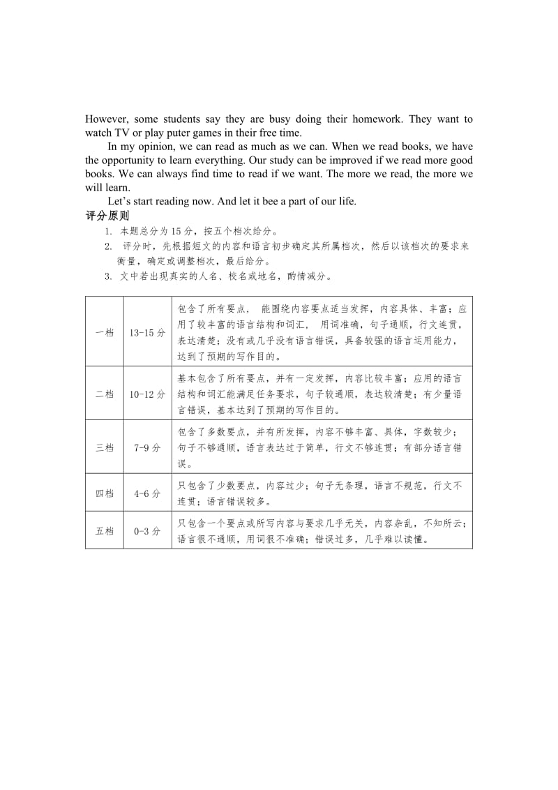 2019-2020年九年级3月模拟考试英语答案.doc_第2页