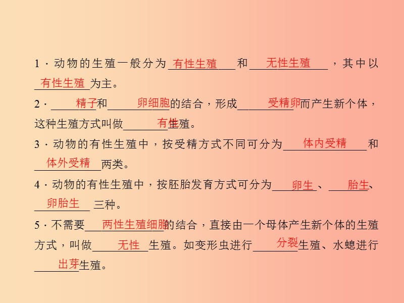 七年级科学下册第1章第3节动物的生长时期第2课时动物生殖方式的多样性习题课件浙教版.ppt_第3页