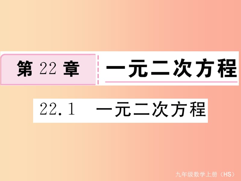 2019秋九年级数学上册第22章一元二次方程22.1一元二次方程习题讲评课件新版华东师大版.ppt_第1页