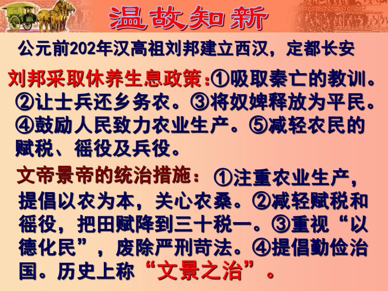 七年级历史上册 第三单元 秦汉时期：统一多民族国家的建立和巩固 第12课 汉武帝巩固大一统王朝 新人教版.ppt_第1页