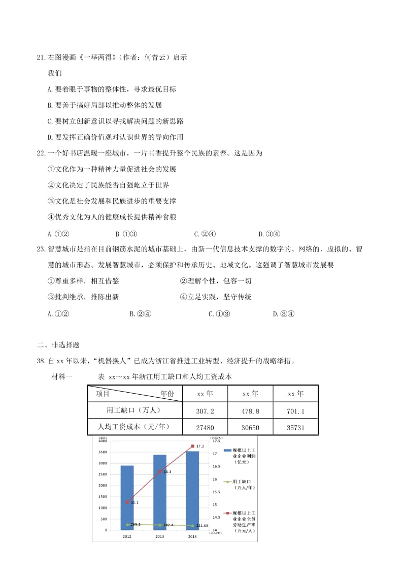 2019-2020年高考政治一轮复习测试（二十八）.doc_第3页