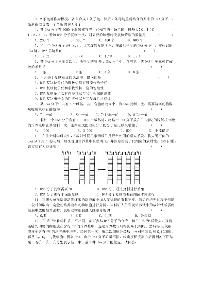 2019-2020年高二生物第三章 DNA的复制.doc_第2页