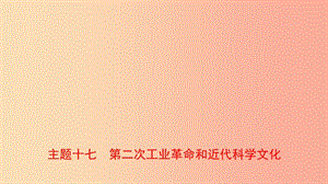 河南省2019年中考?xì)v史一輪復(fù)習(xí) 世界近代史 主題十七 第二次工業(yè)革命和近代科學(xué)文化課件.ppt