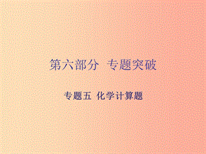 廣東省2019年中考化學(xué)復(fù)習(xí) 第六部分 專題突破 專題五 化學(xué)計算題課件.ppt