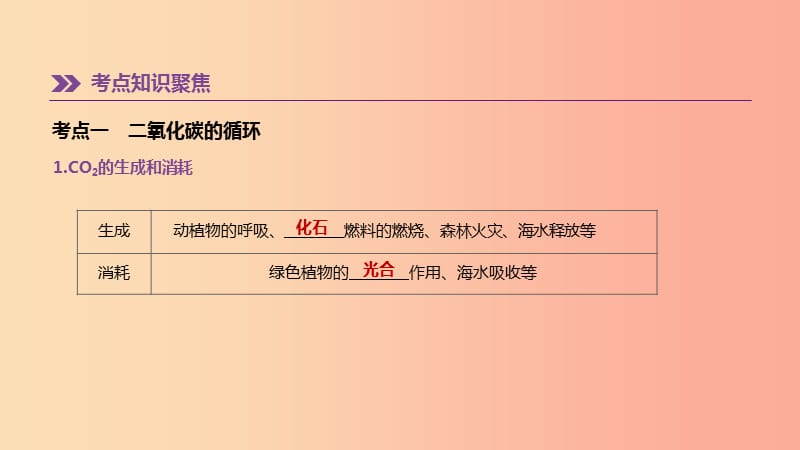 2019年中考化学一轮复习 第六单元 燃烧与燃料 第09课时 大自然中的二氧化碳课件 鲁教版.ppt_第2页