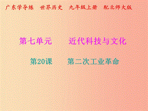 2019年秋九年級歷史上冊 第七單元 近代科技與文化 第20課 第二次工業(yè)革命課件 北師大版.ppt