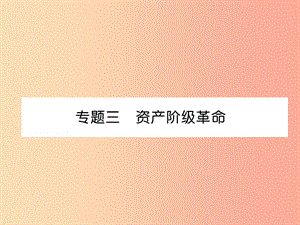 2019秋九年級歷史上冊 期末專題復習 專題3 資產階級革命作業(yè)課件 新人教版.ppt