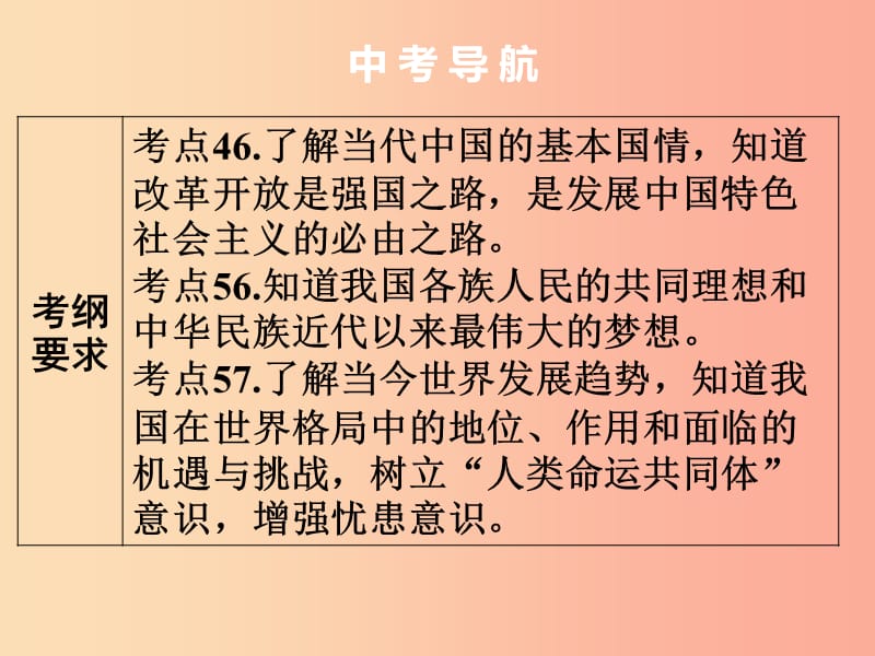 中考道德与法治复习 第二部分 考点梳理 第五单元 社会责任 第二节 报效祖国 实现理想 .ppt_第3页