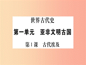 四川省2019年九年級歷史上冊 世界古代史 第1單元 亞非文明古國 第1課 古代埃及課件 川教版.ppt