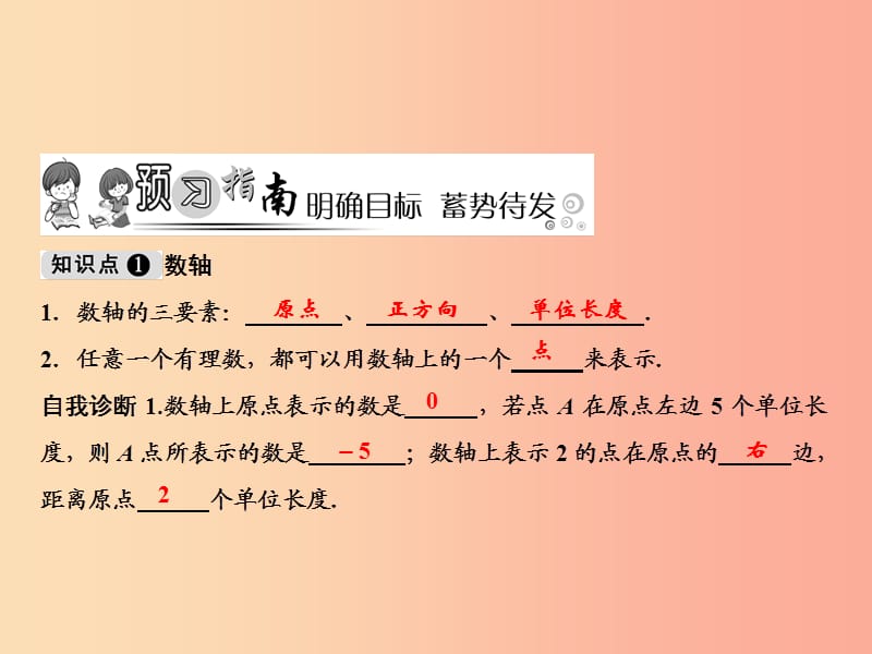 2019年秋七年级数学上册 第2章 有理数 2.2 数轴课件（新版）华东师大版.ppt_第2页