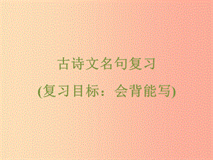 浙江省2019中考語文 自主讀背復(fù)習(xí)手冊 古詩文名句復(fù)習(xí)（復(fù)習(xí)目標(biāo) 會背能寫）課件.ppt