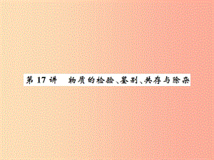 2019中考化學(xué)一輪復(fù)習(xí) 主題五 科學(xué)探究 第17講 物質(zhì)的檢驗(yàn)、鑒別、共存與除雜課件.ppt