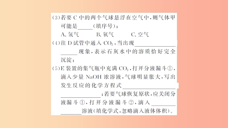 湖北省2019中考化学一轮复习 专项训练二 气体的制取习题课件.ppt_第3页